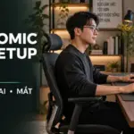 Cover hướng dẫn setup góc làm việc công thái học từ A-Z và top chuột không dây dưới 1 triệu