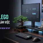 Cover mô hình LEGO trang trí bàn làm việc cho Desk Setup