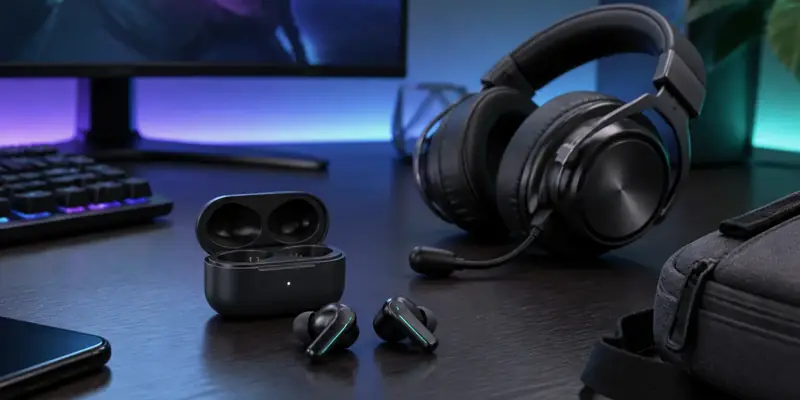 So sánh earbuds gaming nhỏ gọn với headset over-ear truyền thống