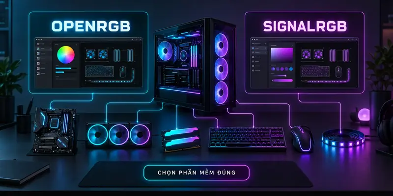 So sánh OpenRGB và SignalRGB cho PC RGB