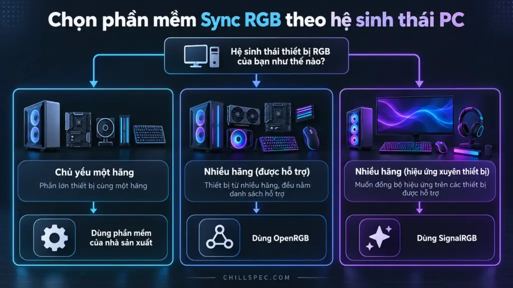Phần mềm đồng bộ led pc (sync rgb) phổ biến: chuẩn bị trước khi gỡ lỗi