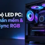Đồng bộ LED PC với phần mềm Sync RGB trên dàn máy chơi game ánh sáng xanh tím