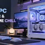 Build PC làm việc và chơi game chill phong cách full trắng trên bàn làm việc