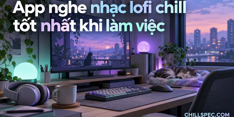 Cover: App nghe nhạc lofi chill tốt nhất khi làm việc – ChillSpec
