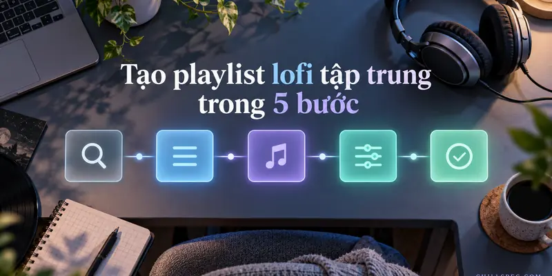 Năm bước tạo playlist lofi phù hợp với phiên tập trung