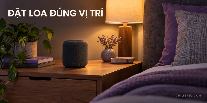 Vị trí loa Bluetooth trên tab đầu giường